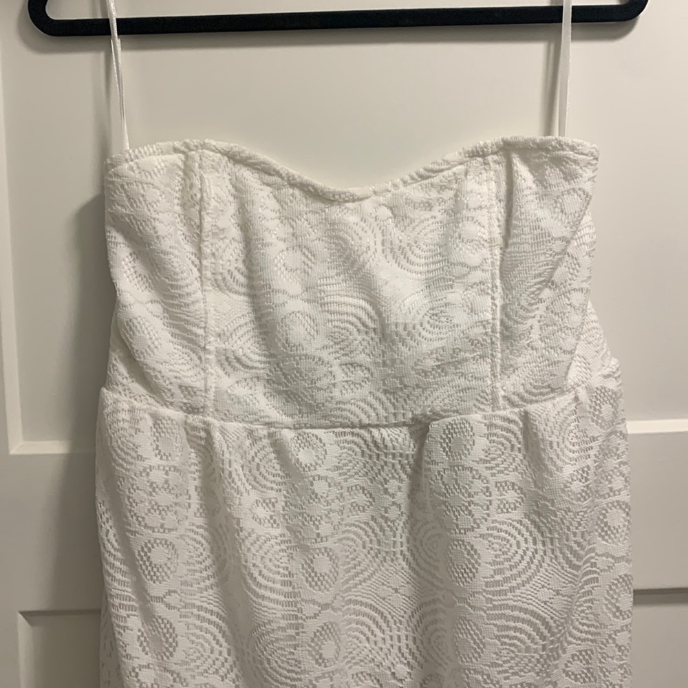 White ankle length dress